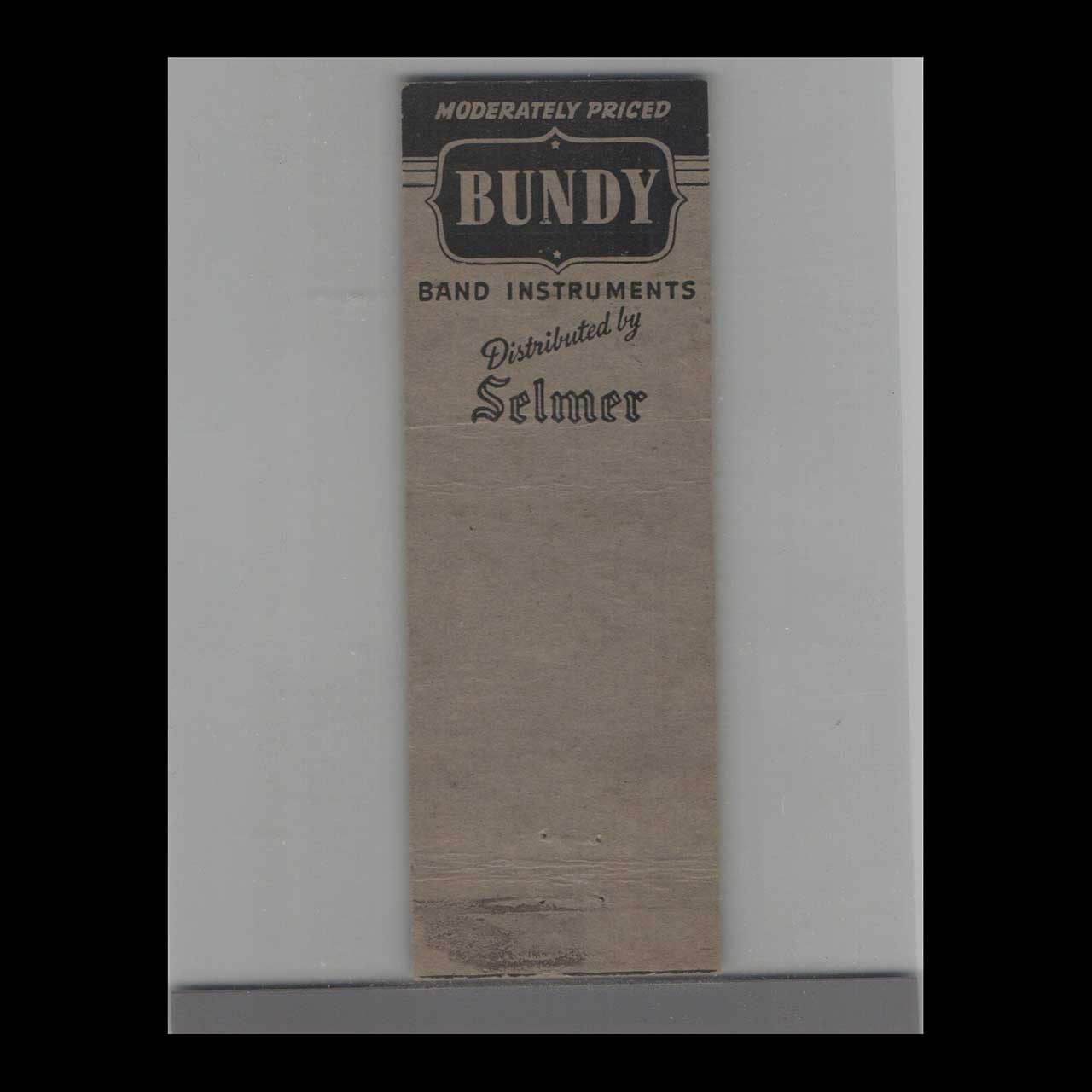 Selmer Band Instruments Matchbook Cover Miami FL Selmer Band Instruments Matchbook Cover Miami FL