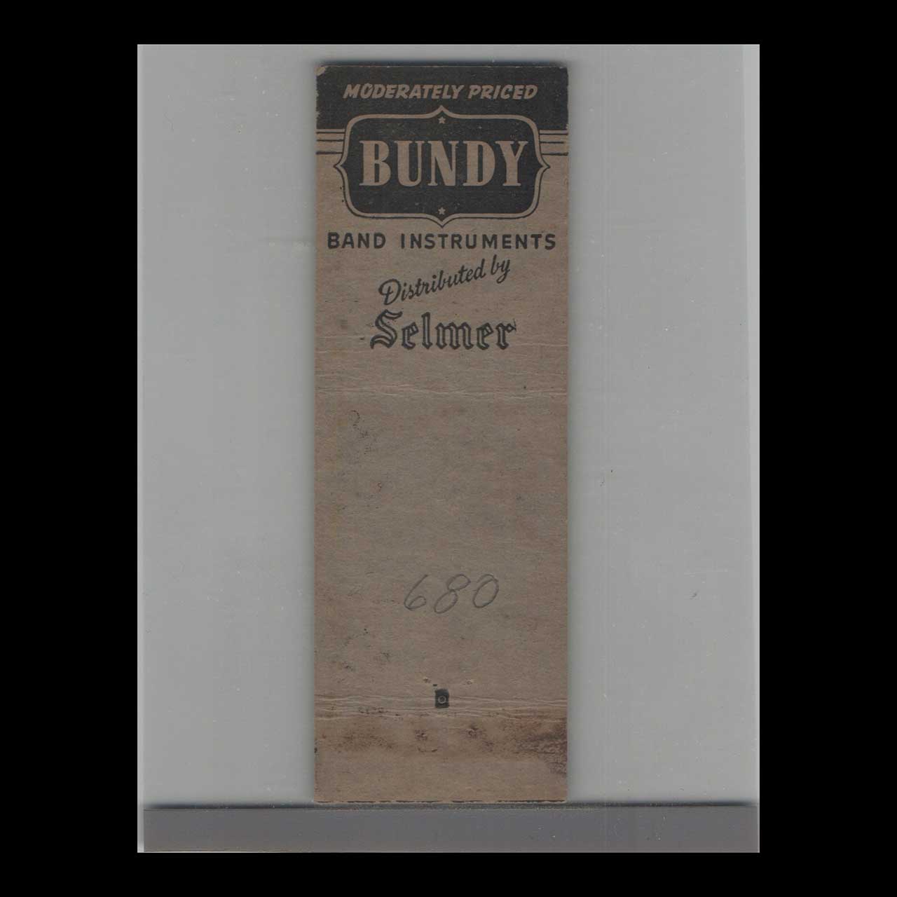 Selmer Band Instruments Matchbook Cover Al Utzinger Miami Selmer Band Instruments Matchbook Cover Al Utzinger Miami