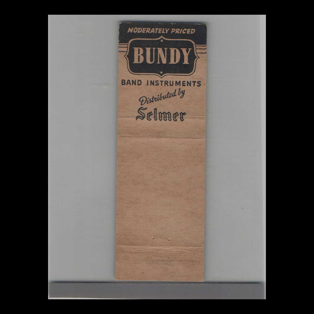 Selmer Band Instruments Matchbook Cover Colonial MD Selmer Band Instruments Matchbook Cover Colonial MD