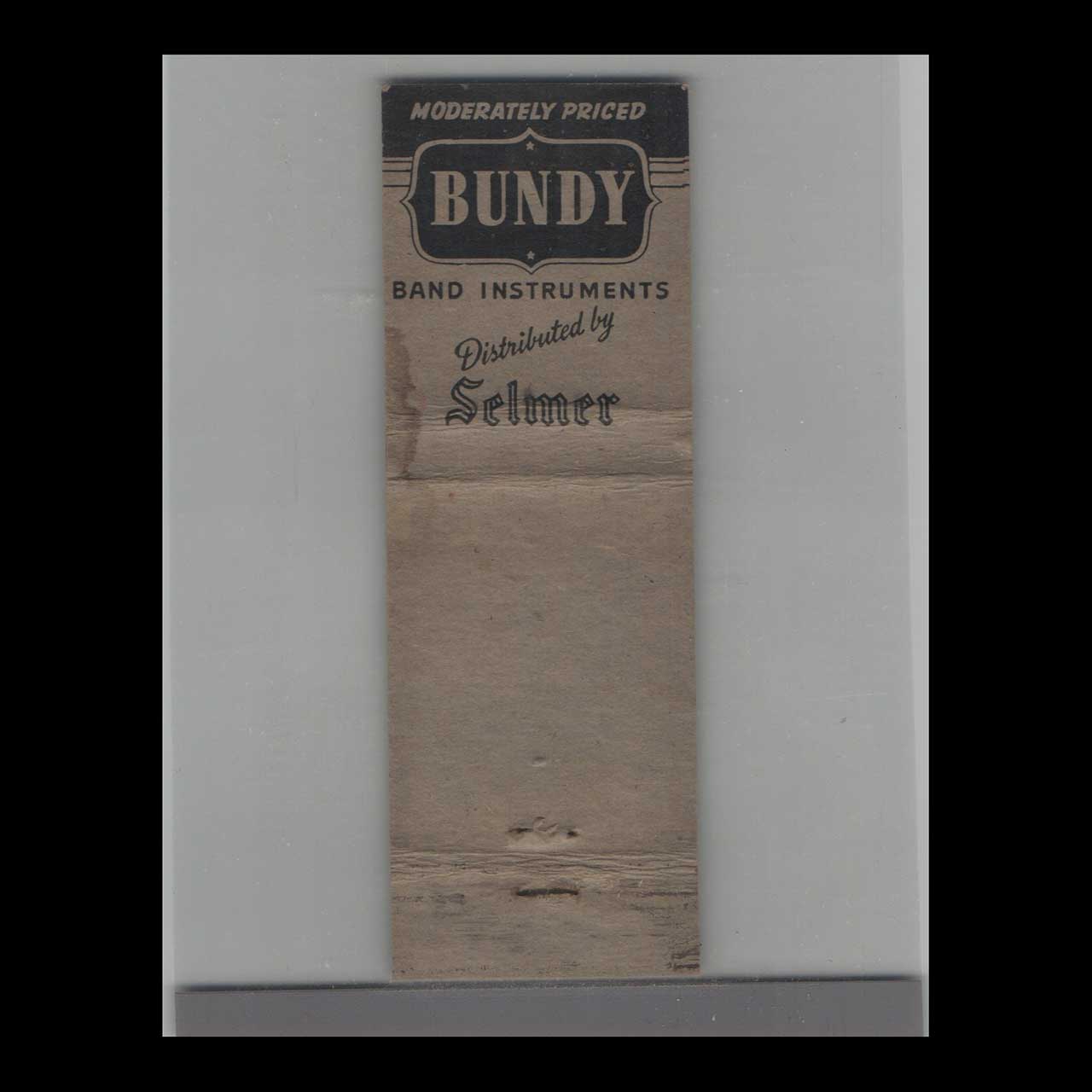 Selmer Band Instruments Matchbook Cover Dayton OH Selmer Band Instruments Matchbook Cover Dayton OH