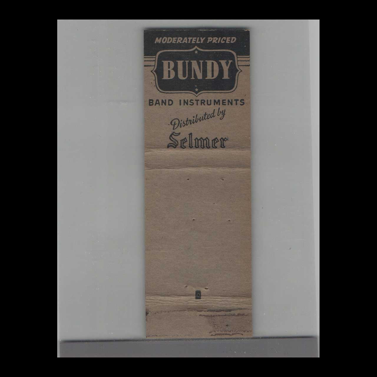Selmer Band Instruments Matchbook Cover Waterloo IA Selmer Band Instruments Matchbook Cover Waterloo IA