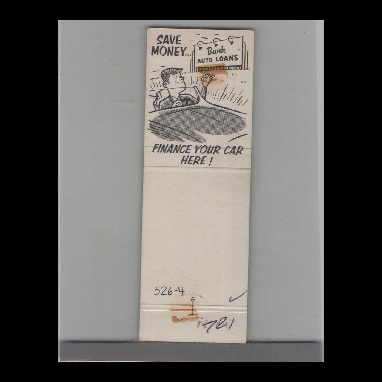 State Savings Bank Matchbook Cover Fountain MI State Savings Bank Matchbook Cover Fountain MI