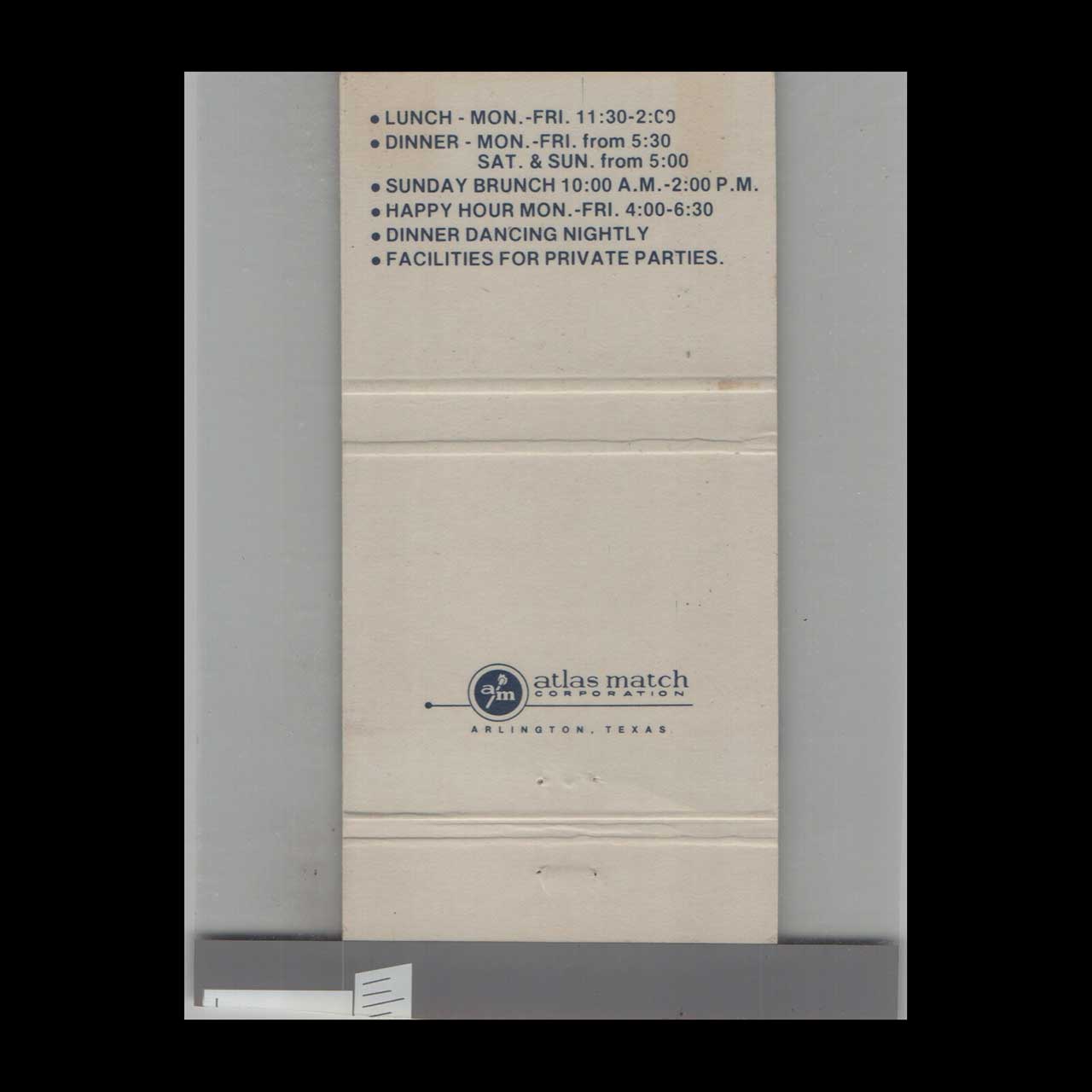 Windmill The Dutchman Restaurant Matchbook Cover Denver Windmill The Dutchman Restaurant Matchbook Cover Denver