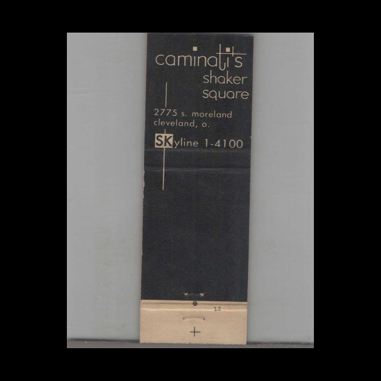 Matchbook Cover Caminatis Piano Cocktail Lounge Cleveland OH Matchbook Cover Caminatis Piano Cocktail Lounge Cleveland OH