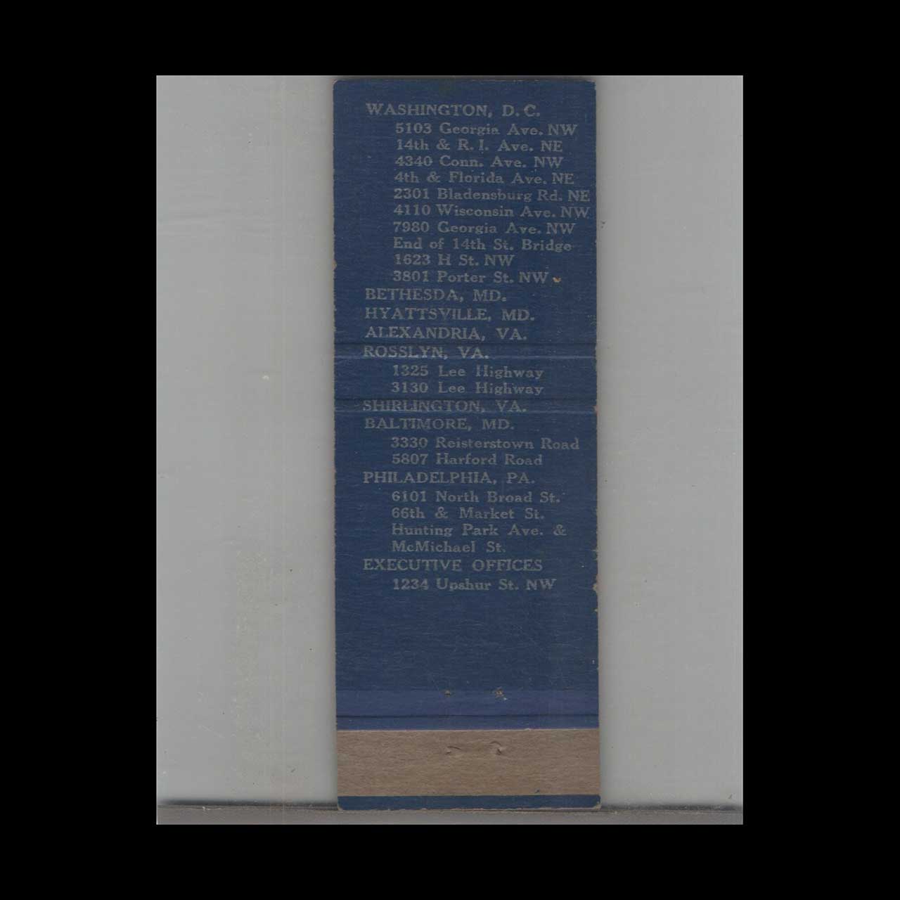 Hot Shoppes Drive In Matchbook Cover Philadelphia Baltimore Hot Shoppes Drive In Matchbook Cover Philadelphia Baltimore