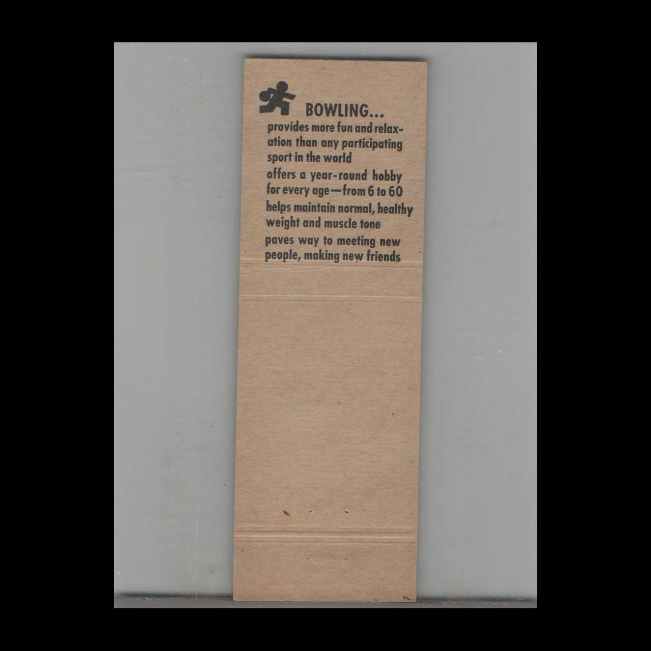 Brunswick Bowling Malad Bowl Matchbook Cover Malad ID Brunswick Bowling Malad Bowl Matchbook Cover Malad ID