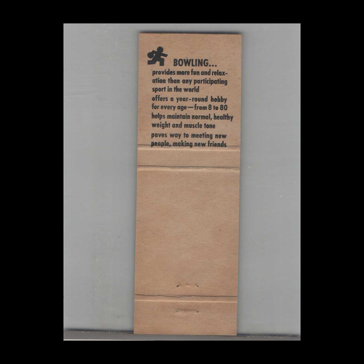 Brunswick Bowling Rossmoor Matchbook Cover Las Alamitos Brunswick Bowling Rossmoor Matchbook Cover Las Alamitos