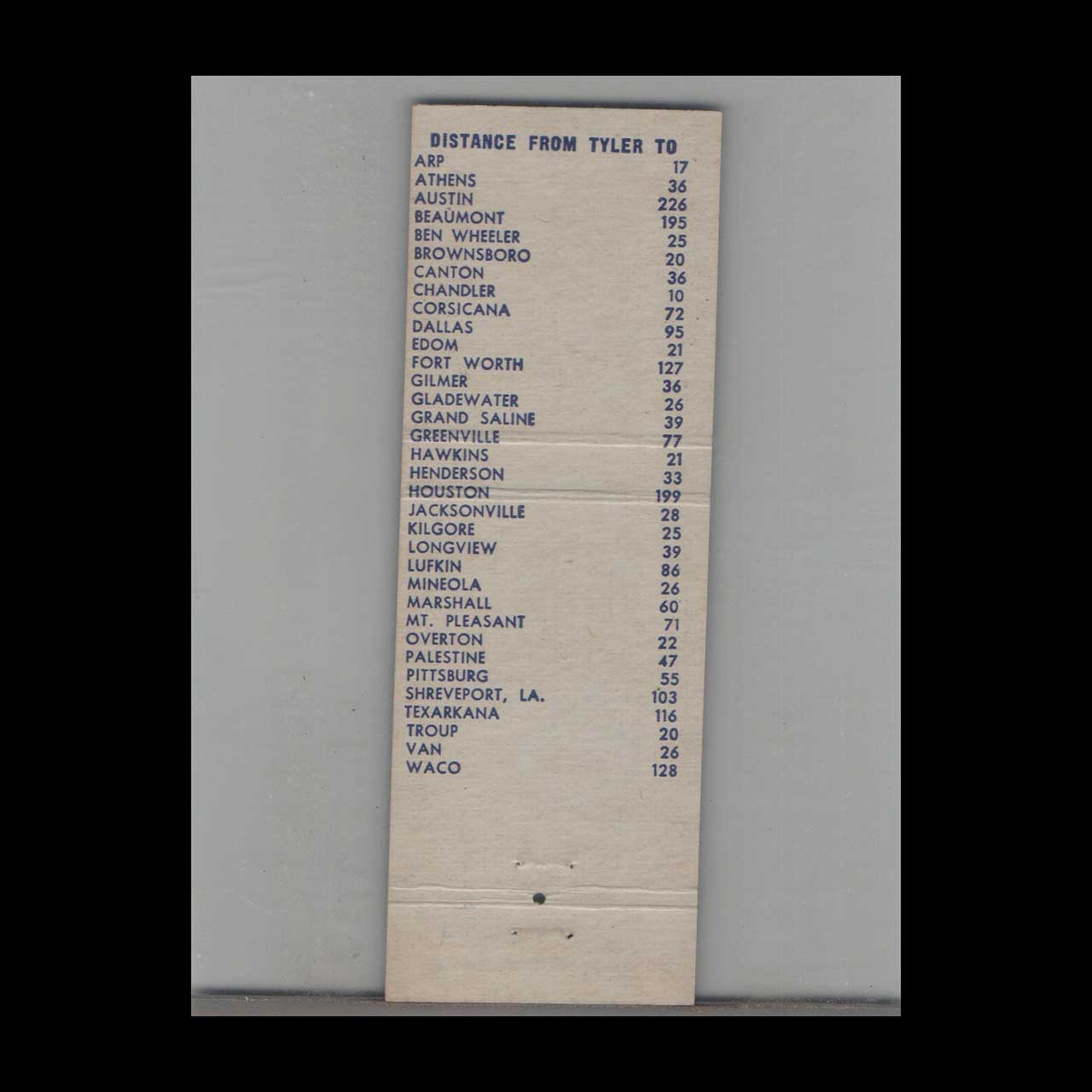 Burks Walker Tippit Ambulance Matchbook Cover Tyler TX Burks Walker Tippit Ambulance Matchbook Cover Tyler TX