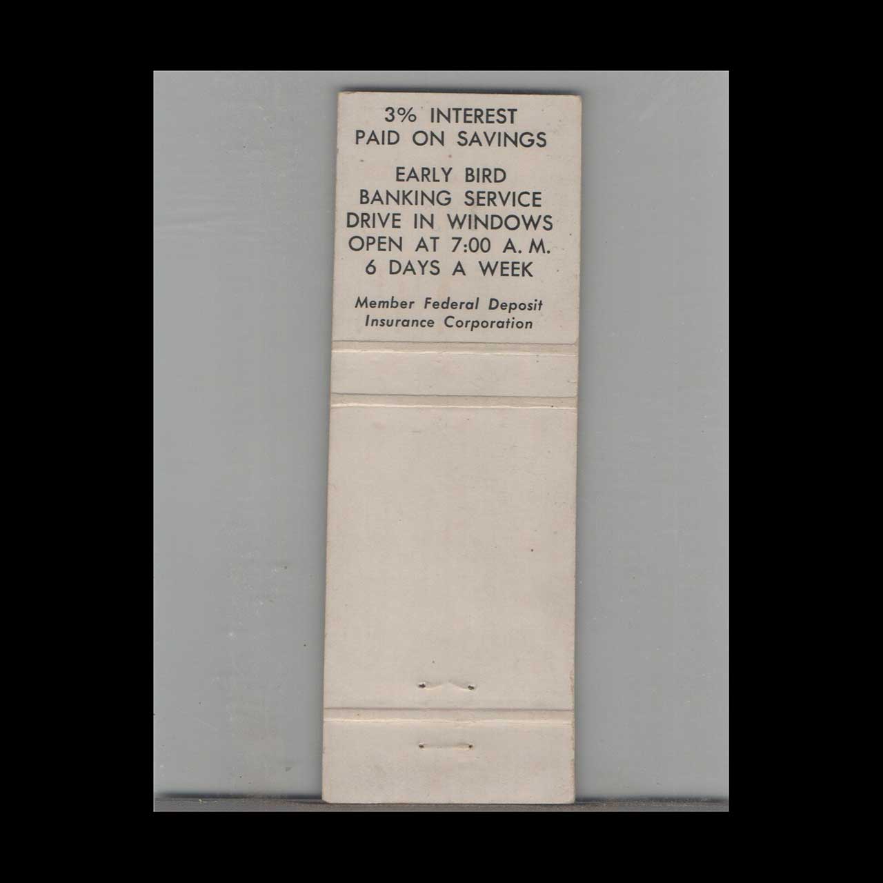 Matchbook Cover The Mission State Bank Mission KS Matchbook Cover The Mission State Bank Mission KS