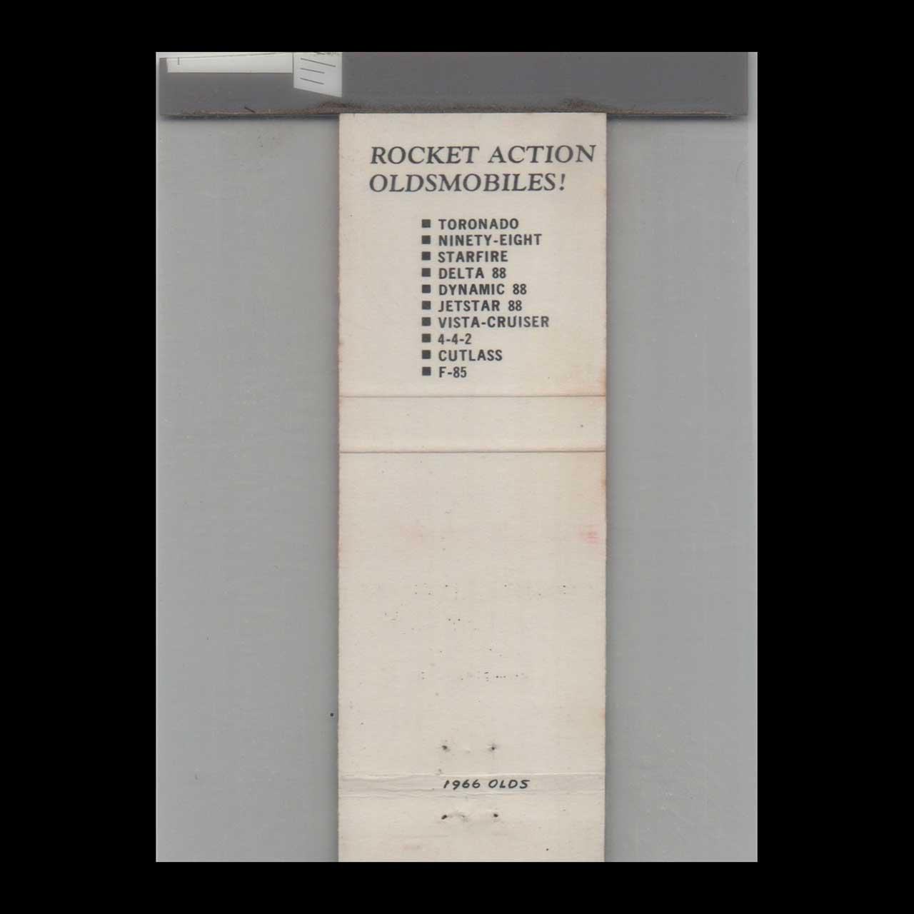 1966 Oldsmobile Dealer Matchbook Cover Hamburg 1966 Oldsmobile Dealer Matchbook Cover Hamburg