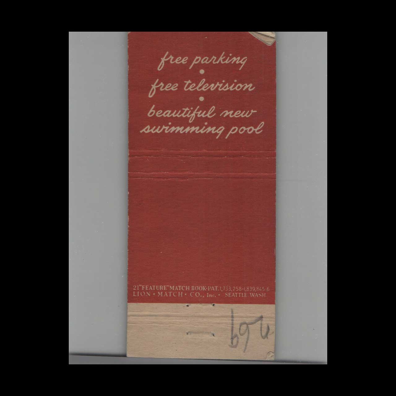 Matchbook Cover Stripped Feature Desert Hotel Coeur DAlene ID Matchbook Cover Stripped Feature Desert Hotel Coeur DAlene ID