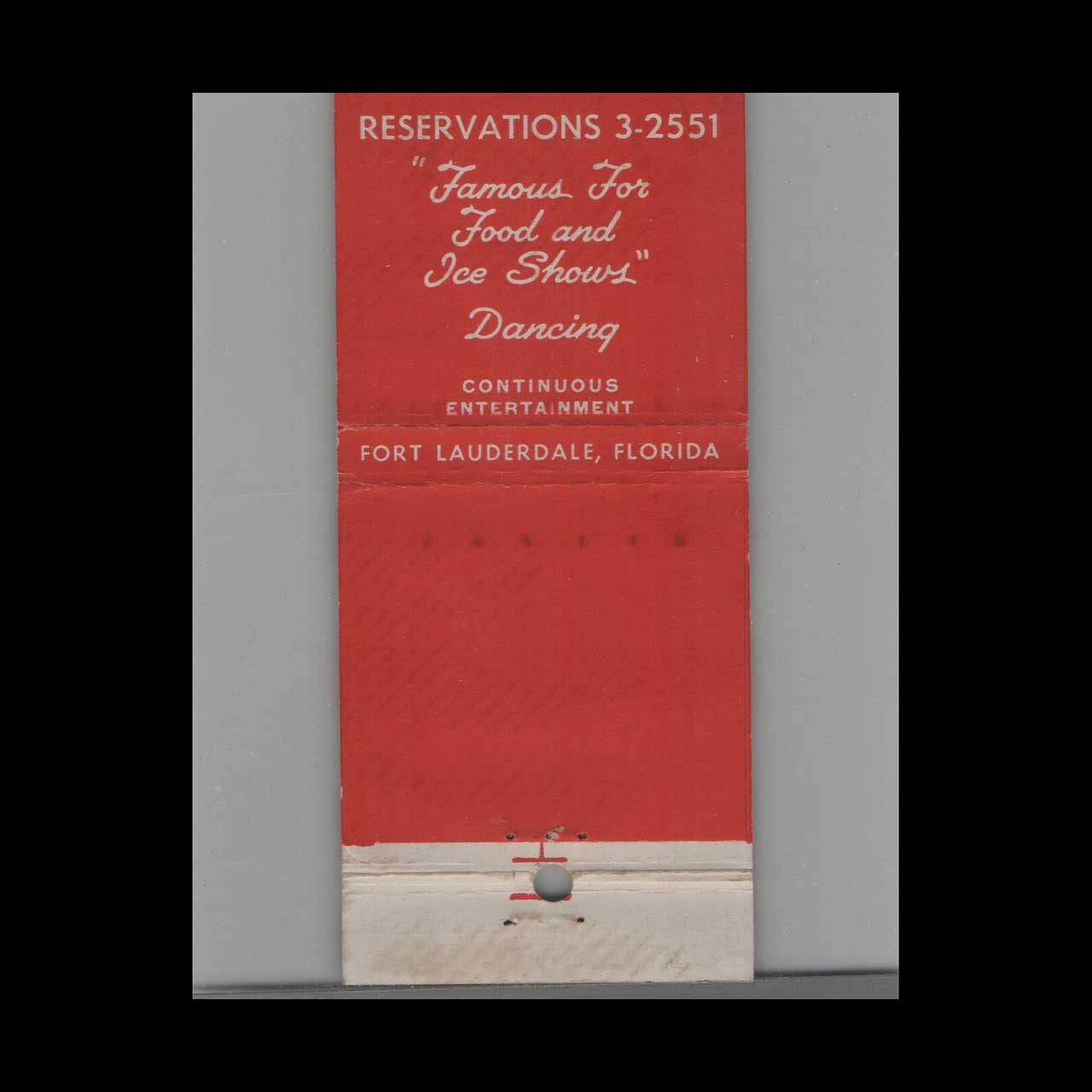 Jack Valentines Fort Lauderdale Matchbook Cover Jack Valentines Fort Lauderdale Matchbook Cover