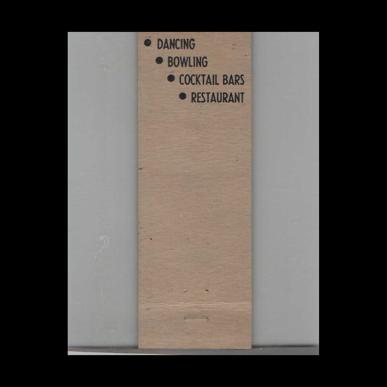 Native American Flint Athletic Club Matchbook Cover Native American Flint Athletic Club Matchbook Cover