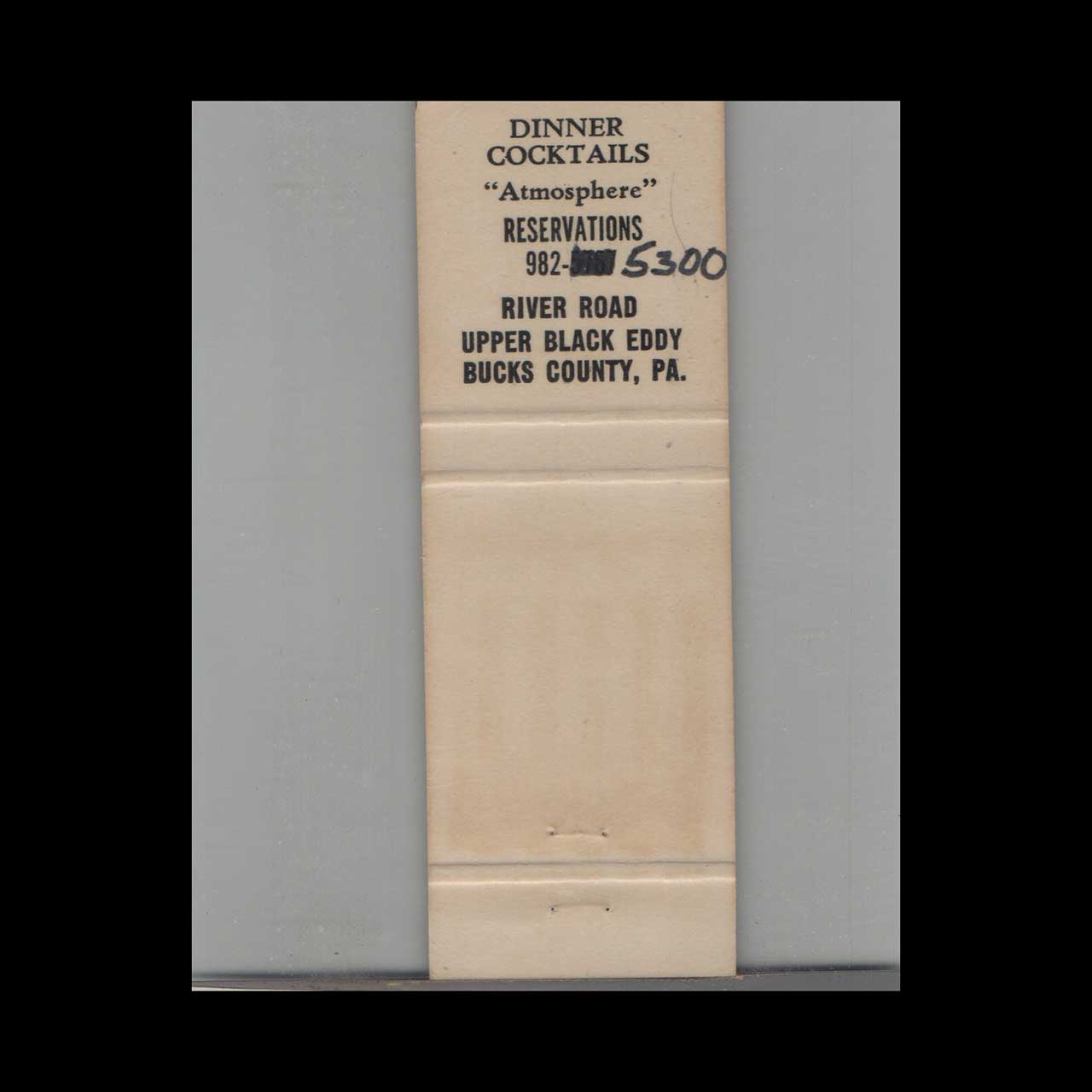 Native American Indian Rock Inn Matchbook Cover Bucks County Native American Indian Rock Inn Matchbook Cover Bucks County