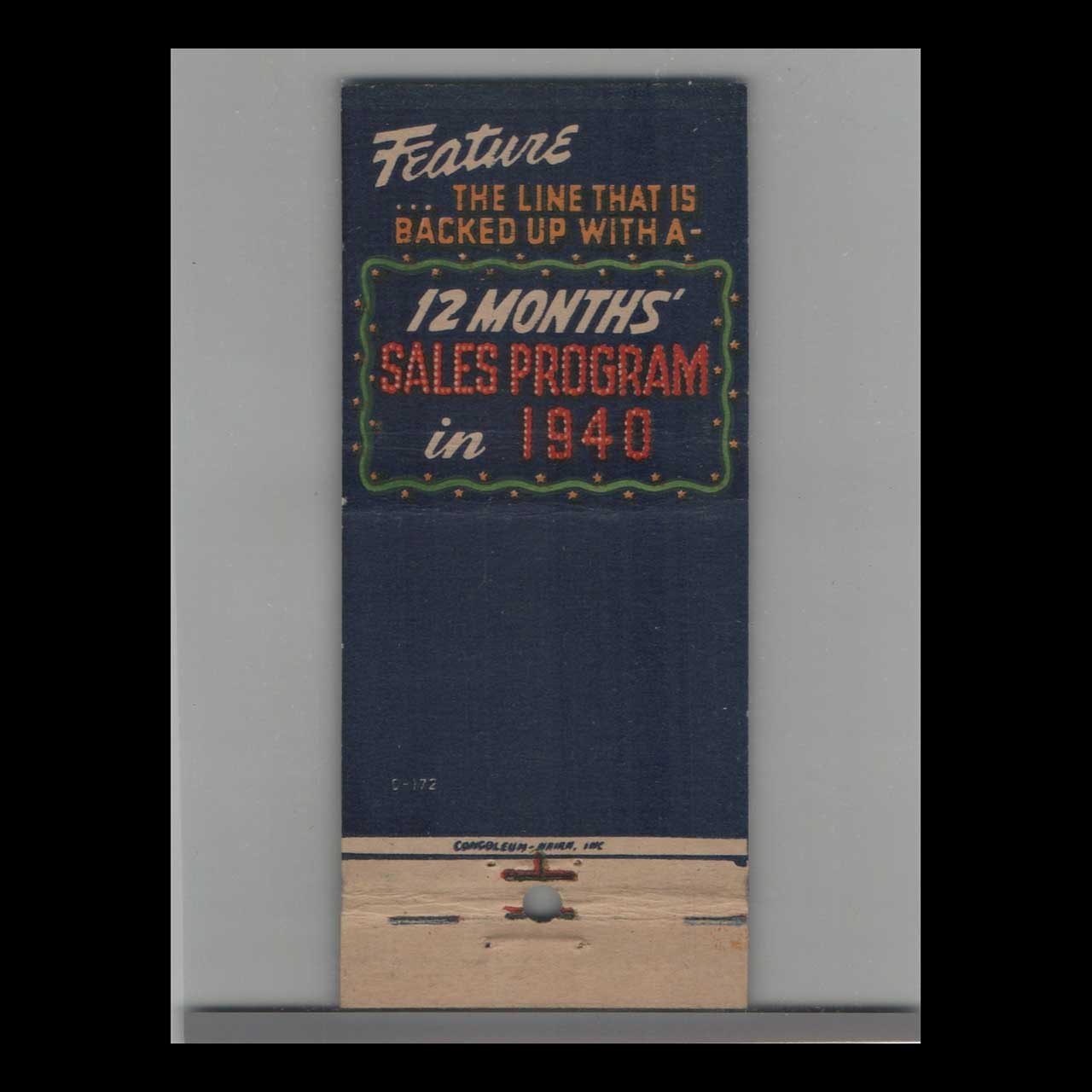 Stripped Feature 1940 Matchbook Cover Rosenfeld Co Atlanta Stripped Feature 1940 Matchbook Cover Rosenfeld Co Atlanta