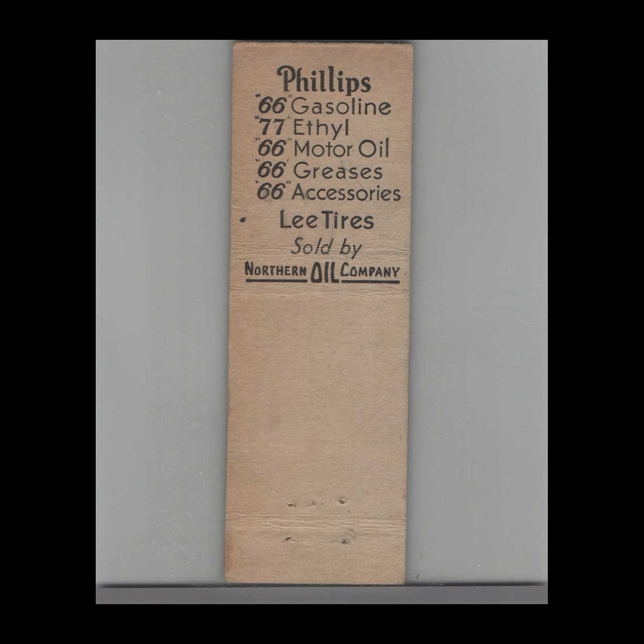 Phillips 66 Northern Oil Polymerized Matchbook Cover Phillips 66 Northern Oil Polymerized Matchbook Cover