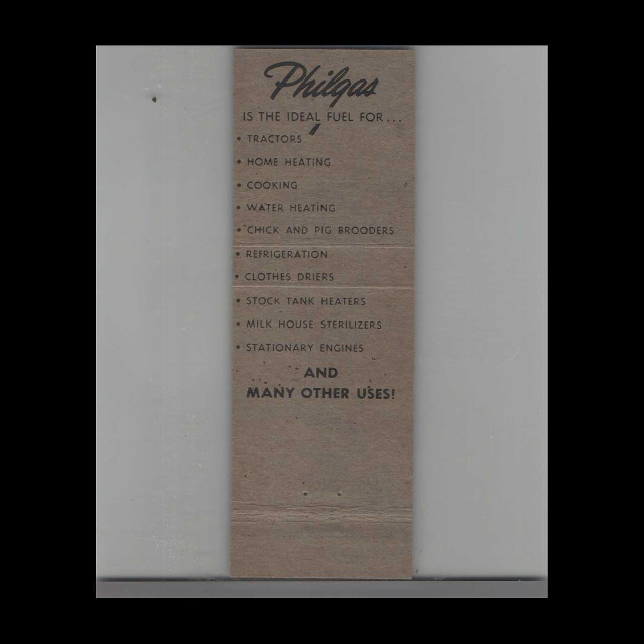 Phillips 66 Philgas Kinzer Oil Matchbook Cover Keyes OK Phillips 66 Philgas Kinzer Oil Matchbook Cover Keyes OK