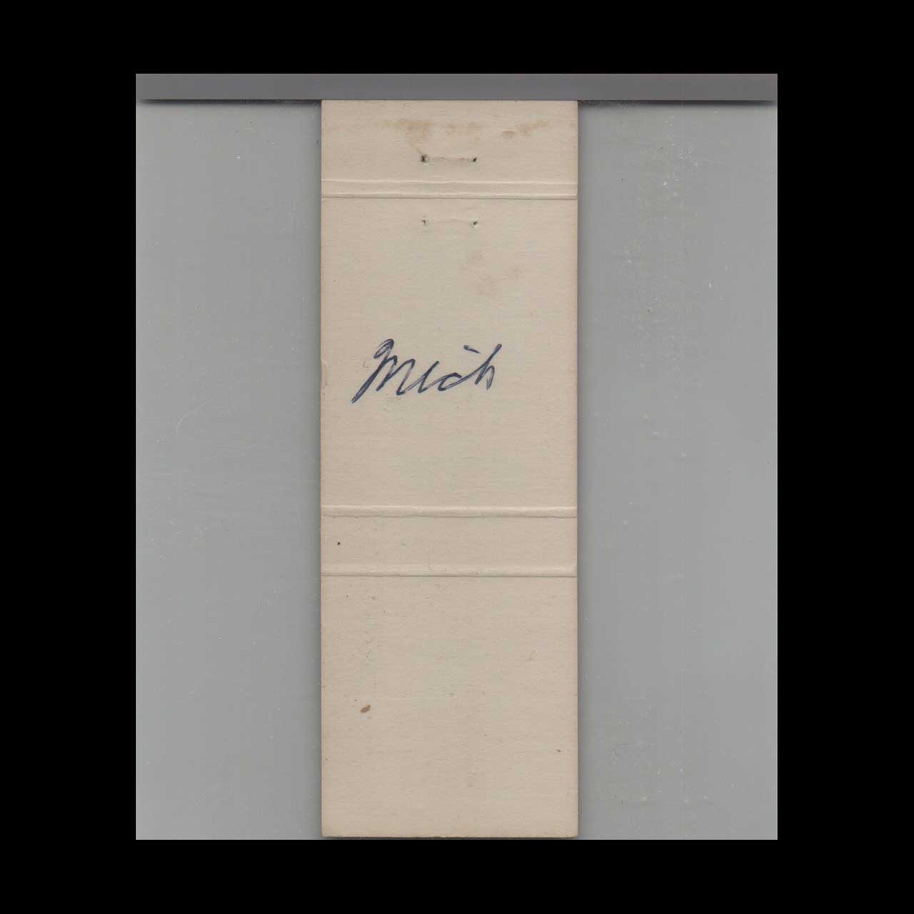 Old Heidelberg Inn Sebewaing Matchbook Cover Old Heidelberg Inn Sebewaing Matchbook Cover