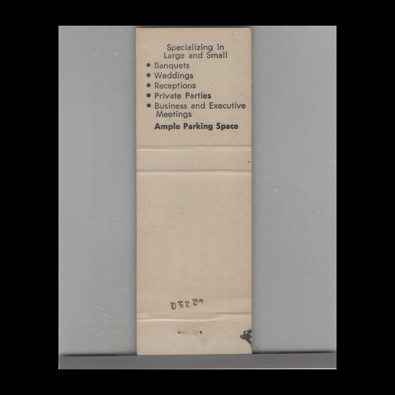 Driftwood Restaurant Matchbook Cover Tyrone PA Driftwood Restaurant Matchbook Cover Tyrone PA