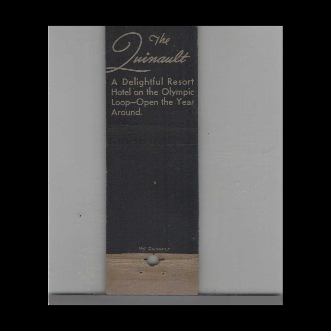 The Quinault Hotel Matchbook Cover East Quinault WA The Quinault Hotel Matchbook Cover East Quinault WA