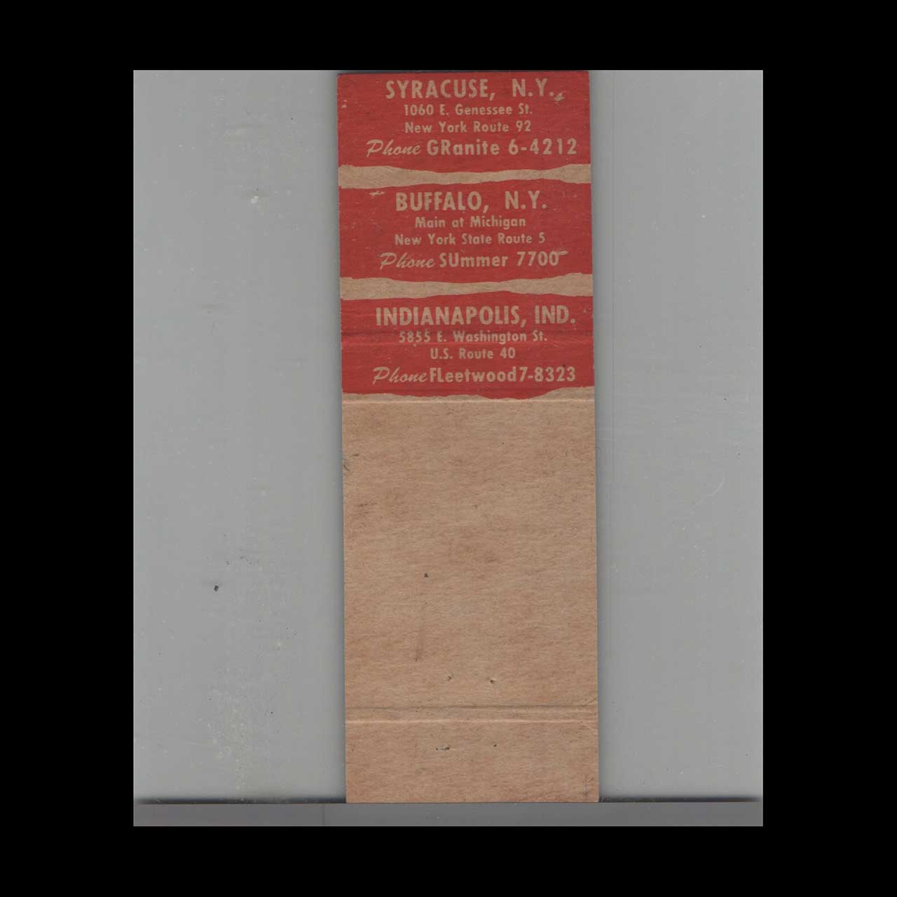 Mohawk Manor Motorist Hotels Cincinnati Matchbook Cover Mohawk Manor Motorist Hotels Cincinnati Matchbook Cover