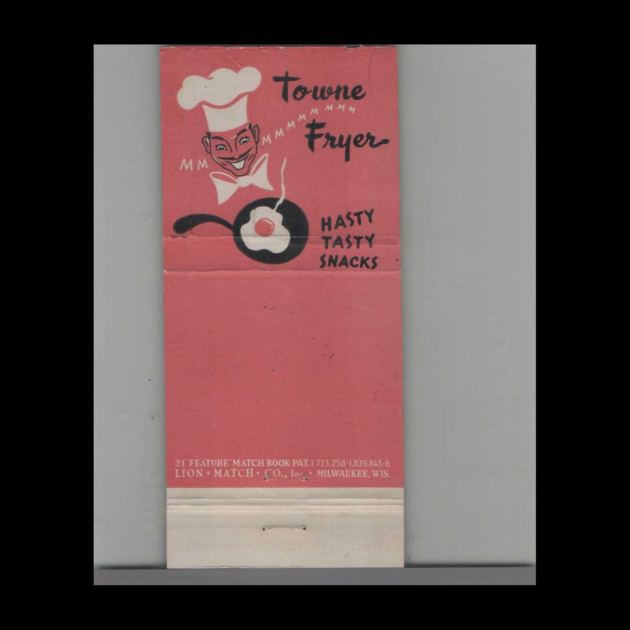 Stripped Feature Towne Room Theatre Milwaukee Matchbook Cover Stripped Feature Towne Room Theatre Milwaukee Matchbook Cover
