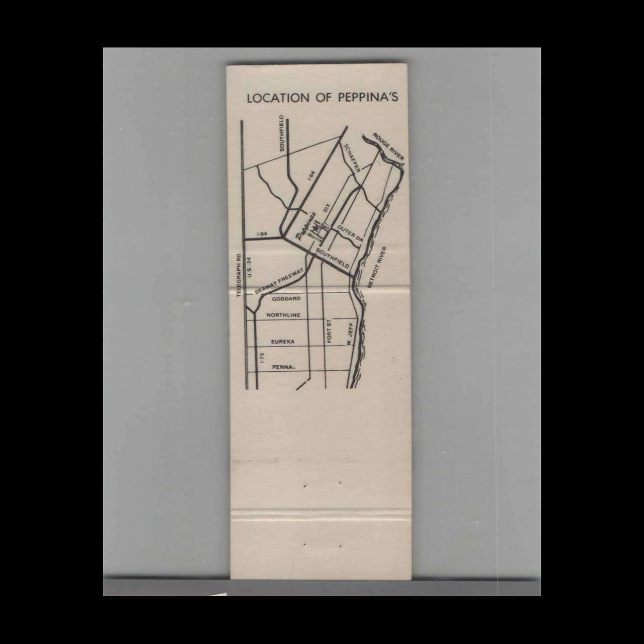 Pizza Peppinas Lincoln Park Matchbook Cover Pizza Peppinas Lincoln Park Matchbook Cover