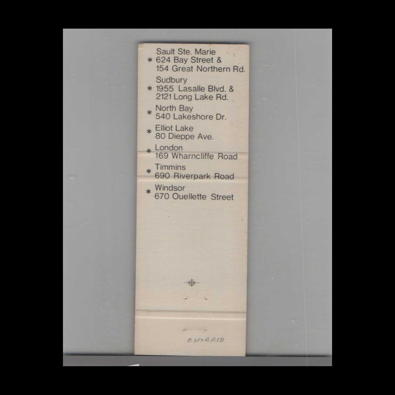 Pizza Peachys Pizza Parlors Matchbook Cover Pizza Peachys Pizza Parlors Matchbook Cover