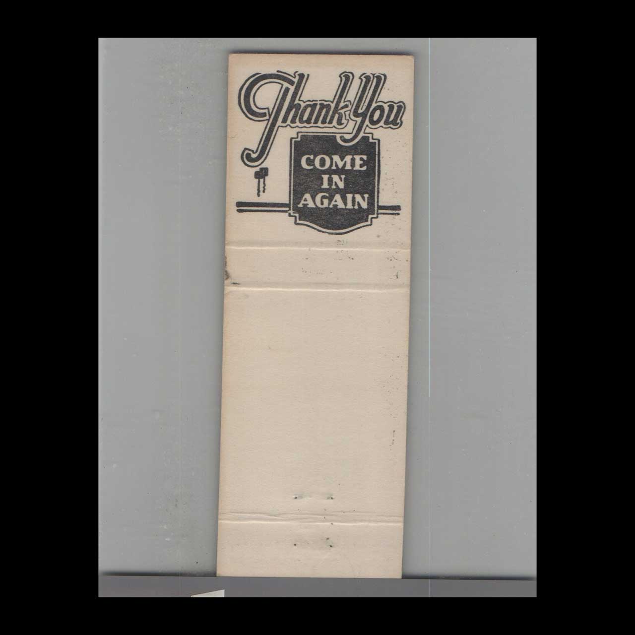 Matchbook Cover Wallaces Waukegan Tavern Eagle River WI Matchbook Cover Wallaces Waukegan Tavern Eagle River WI