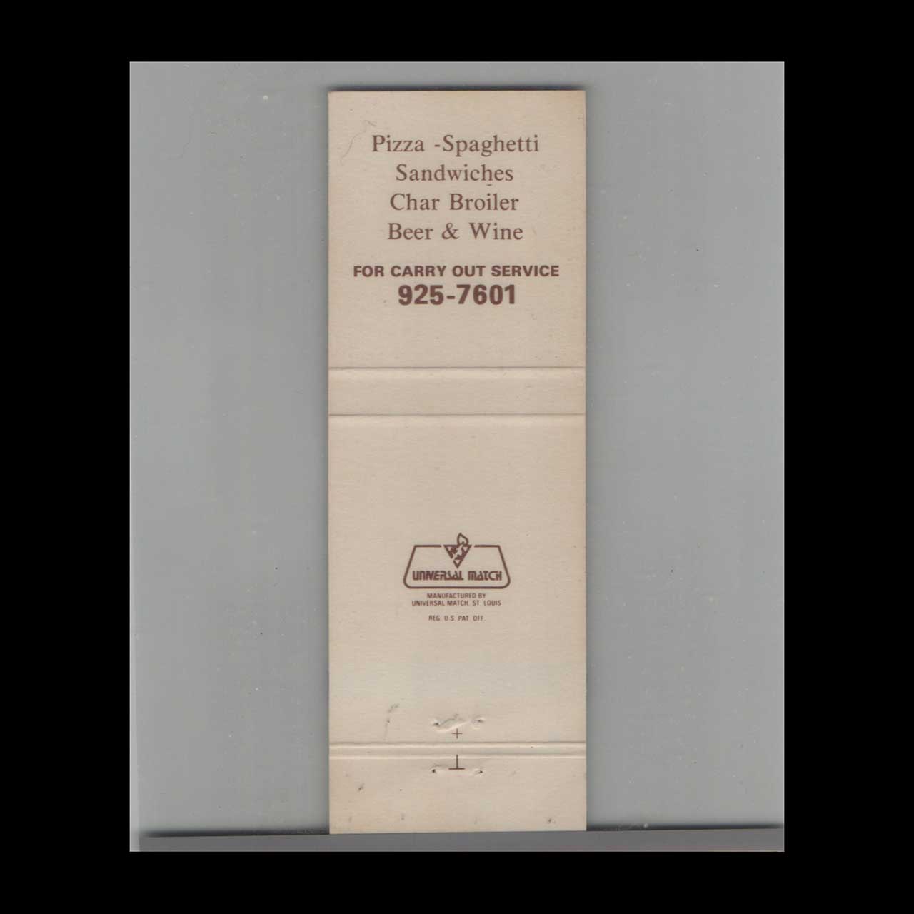 Pinocchios Restaurant & Beer Parlor Aspen Matchbook Cover Pinocchios Restaurant & Beer Parlor Aspen Matchbook Cover