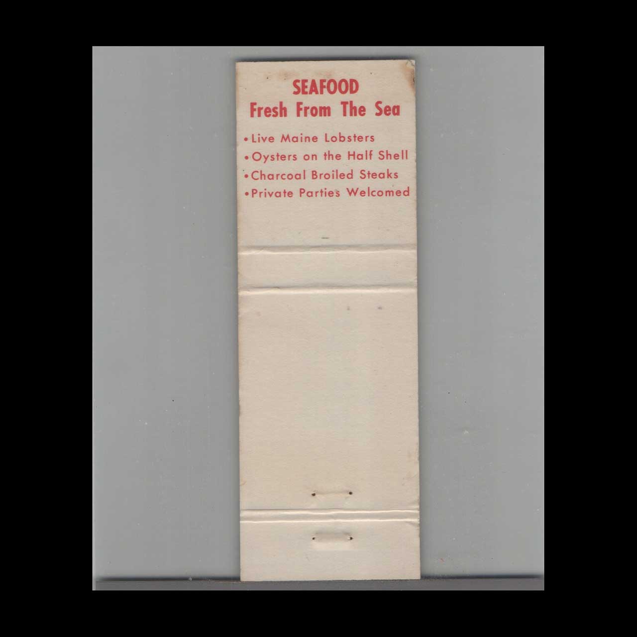 Pirates Cove Lobster House Ocala Matchbook Cover Pirates Cove Lobster House Ocala Matchbook Cover