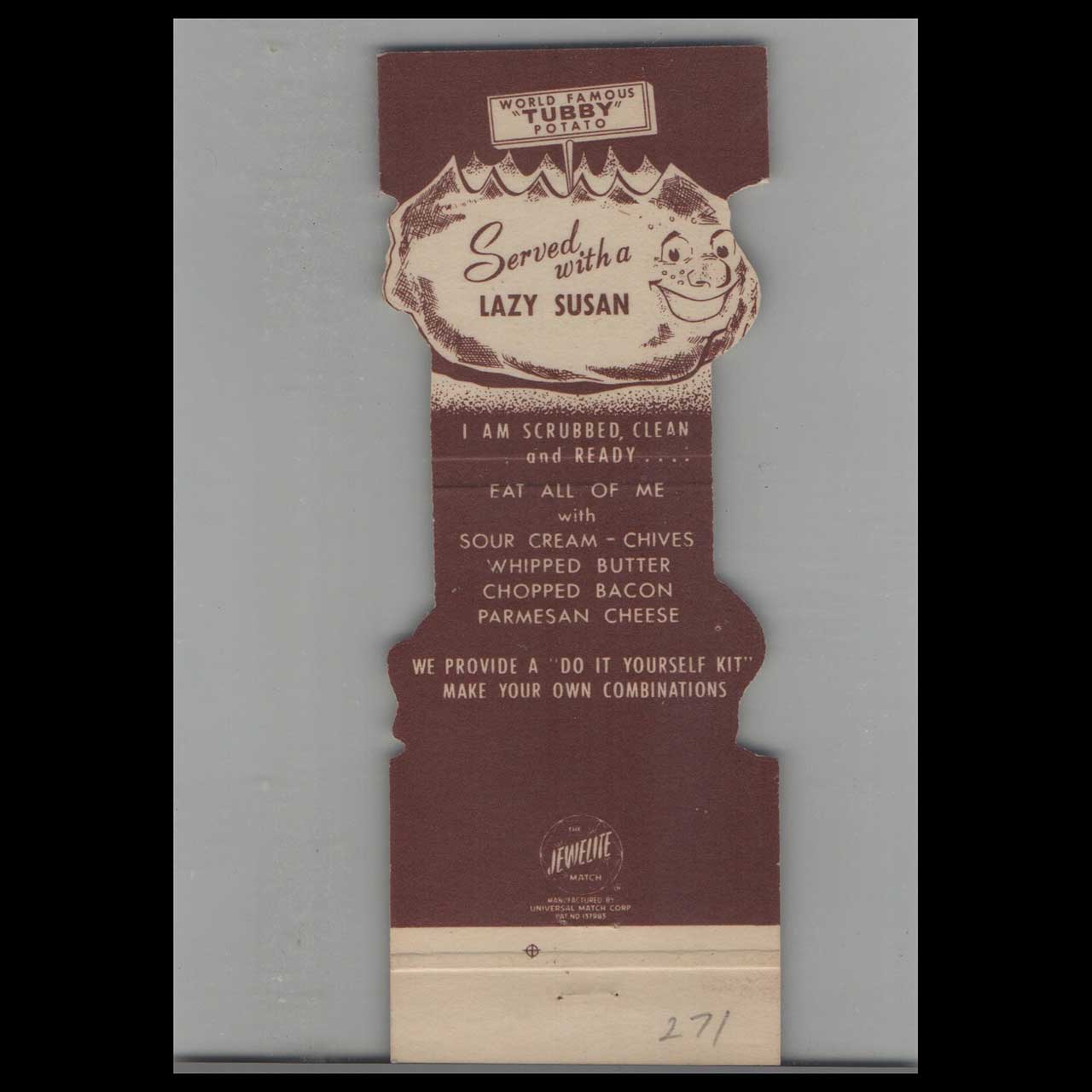 Jewelite Gallaghers Restaurant Miami Matchbook Cover Jewelite Gallaghers Restaurant Miami Matchbook Cover