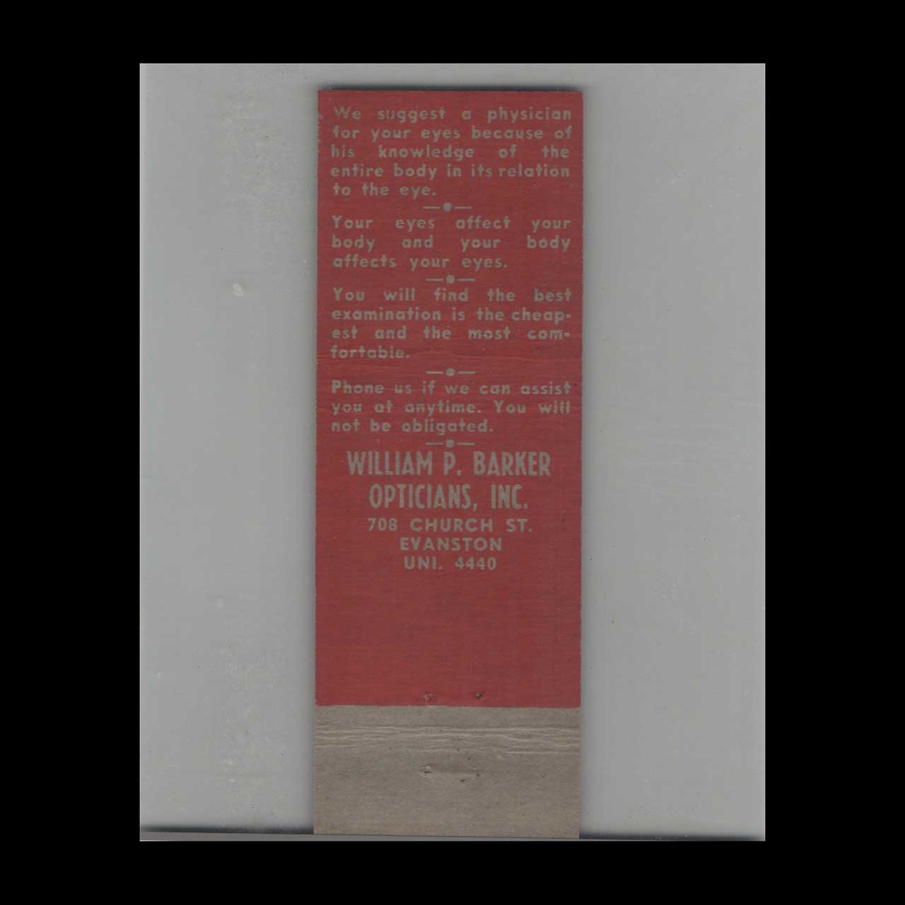 Conneys Pharmacy Matchbook Cover Evanston IL Conneys Pharmacy Matchbook Cover Evanston IL