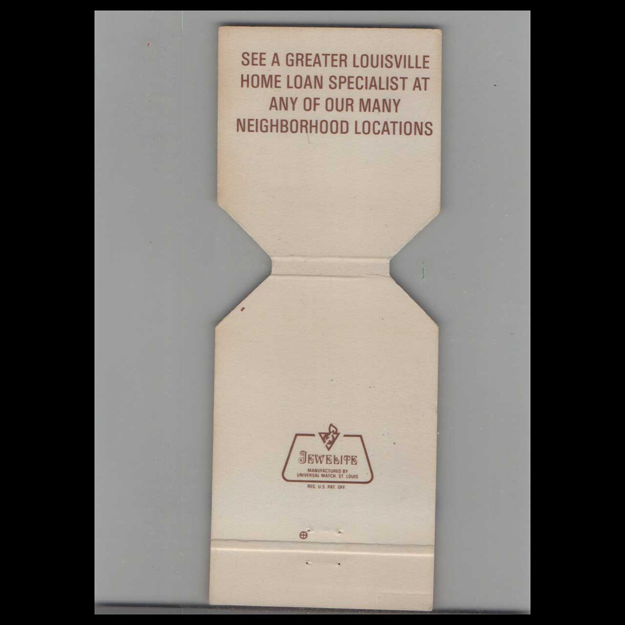 Greater Louisville First Federal Matchbook Cover Greater Louisville First Federal Matchbook Cover