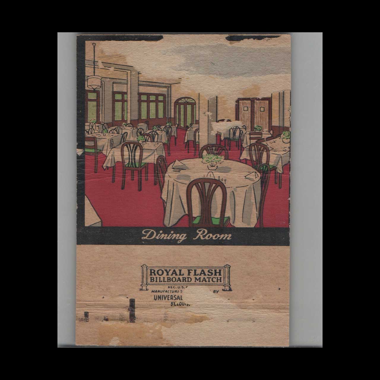 Royal Flash Virginia Beach Hotel Matchbook Cover Elizabeth City Royal Flash Virginia Beach Hotel Matchbook Cover Elizabeth City