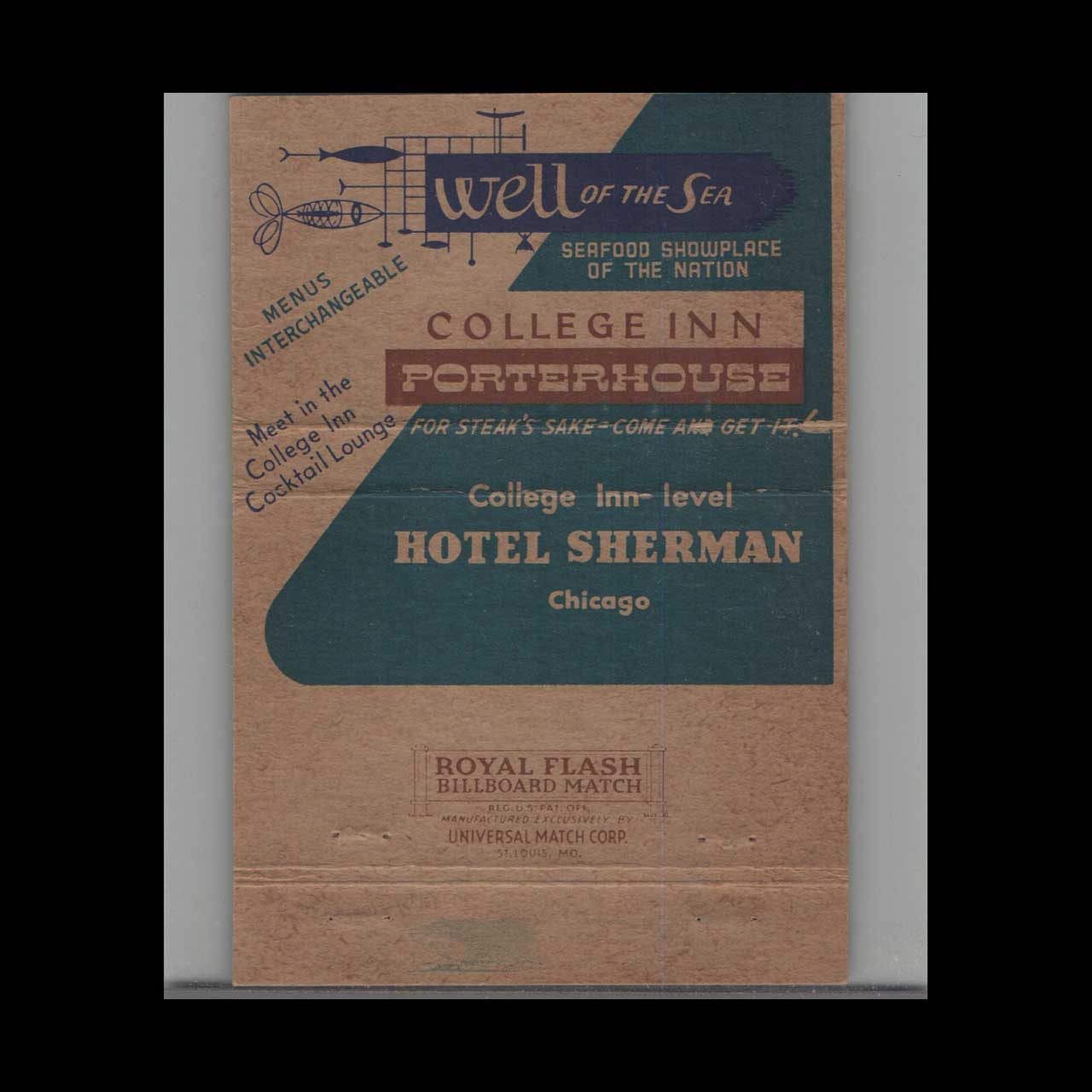 Royal Flash Well Of The Sea Matchbook Cover Royal Flash Well Of The Sea Matchbook Cover