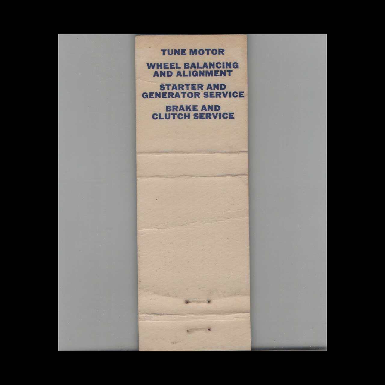 Central Service Station Bradenton FL Matchbook Cover Central Service Station Bradenton FL Matchbook Cover