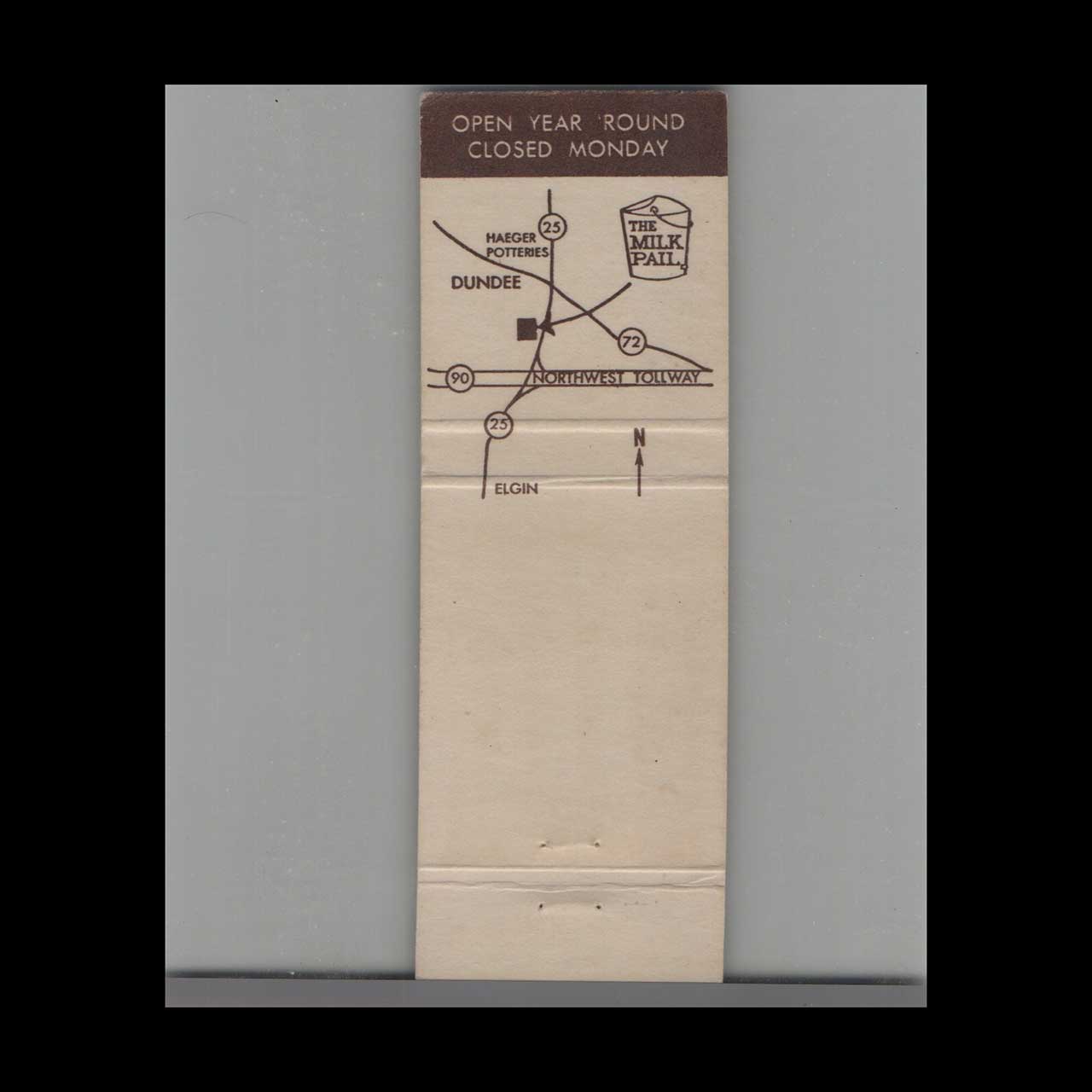 The Milk Pail Country Restaurant Matchbook Cover Dundee IL The Milk Pail Country Restaurant Matchbook Cover Dundee IL
