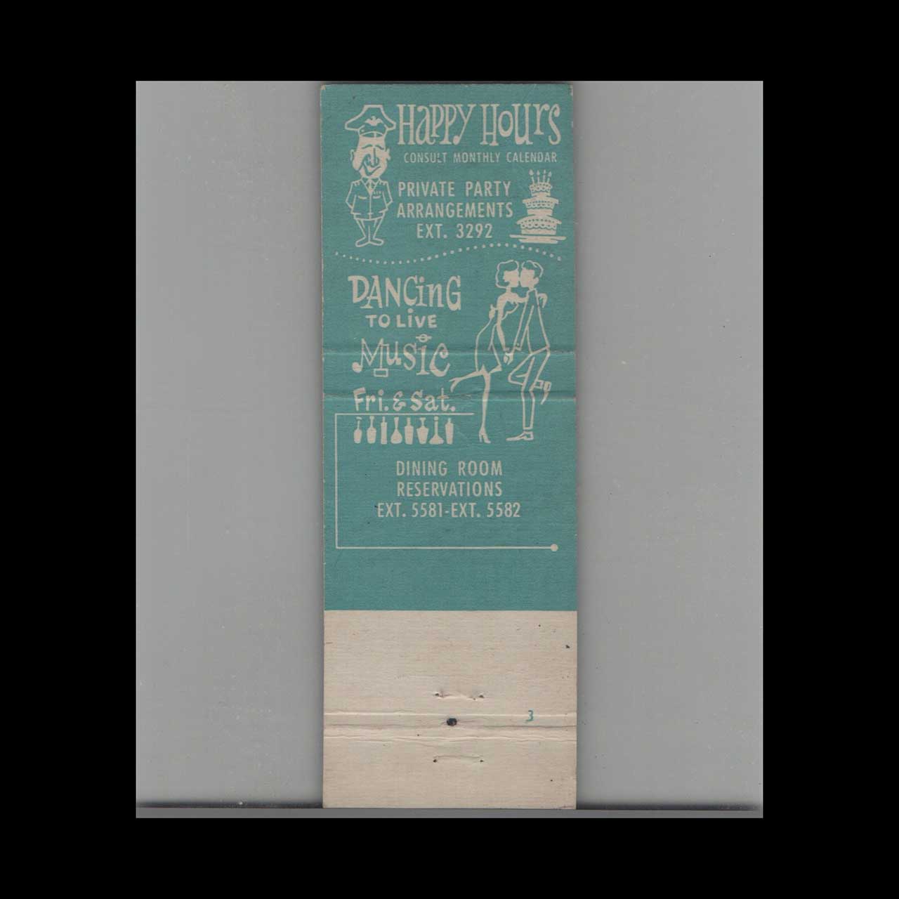 Officers Club McChord AFB Matchbook Cover Officers Club McChord AFB Matchbook Cover