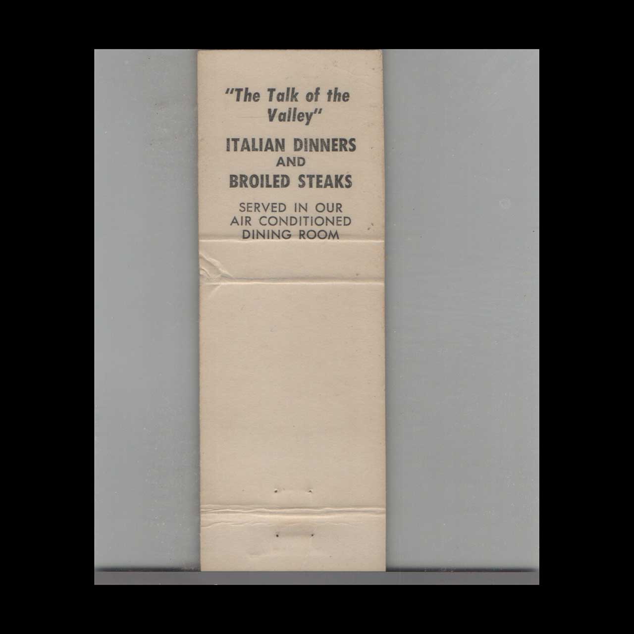 Louie Cairo Dining Room Matchbook Cover Williams CA Louie Cairo Dining Room Matchbook Cover Williams CA