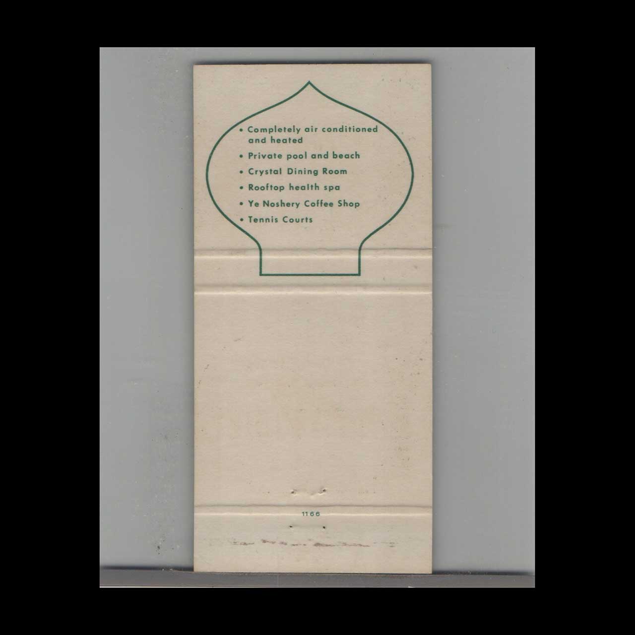 Matchbook Cover Miami Beach FL The Saxony Hotel Matchbook Cover Miami Beach FL The Saxony Hotel