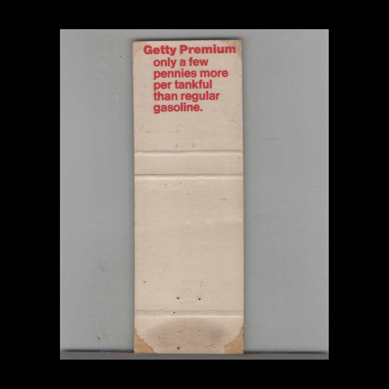 Getty Gas Station Matchbook Cover Car Lovers Premium Getty Gas Station Matchbook Cover Car Lovers Premium