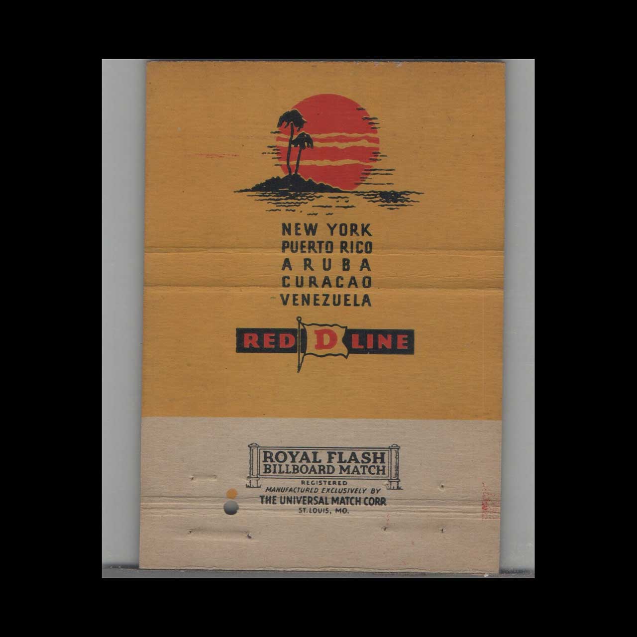 Matchbook Cover Red Line American Steamers NYC Matchbook Cover Red Line American Steamers NYC