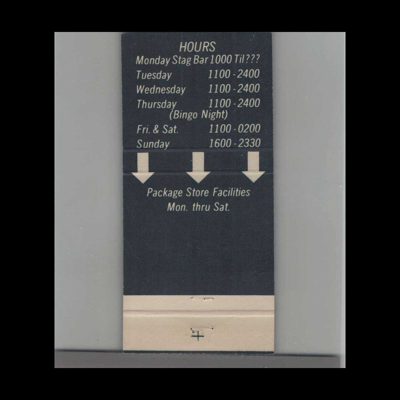 Navys No 1 CPO Open Mess San Diego Matchbook Cover Navys No 1 CPO Open Mess San Diego Matchbook Cover