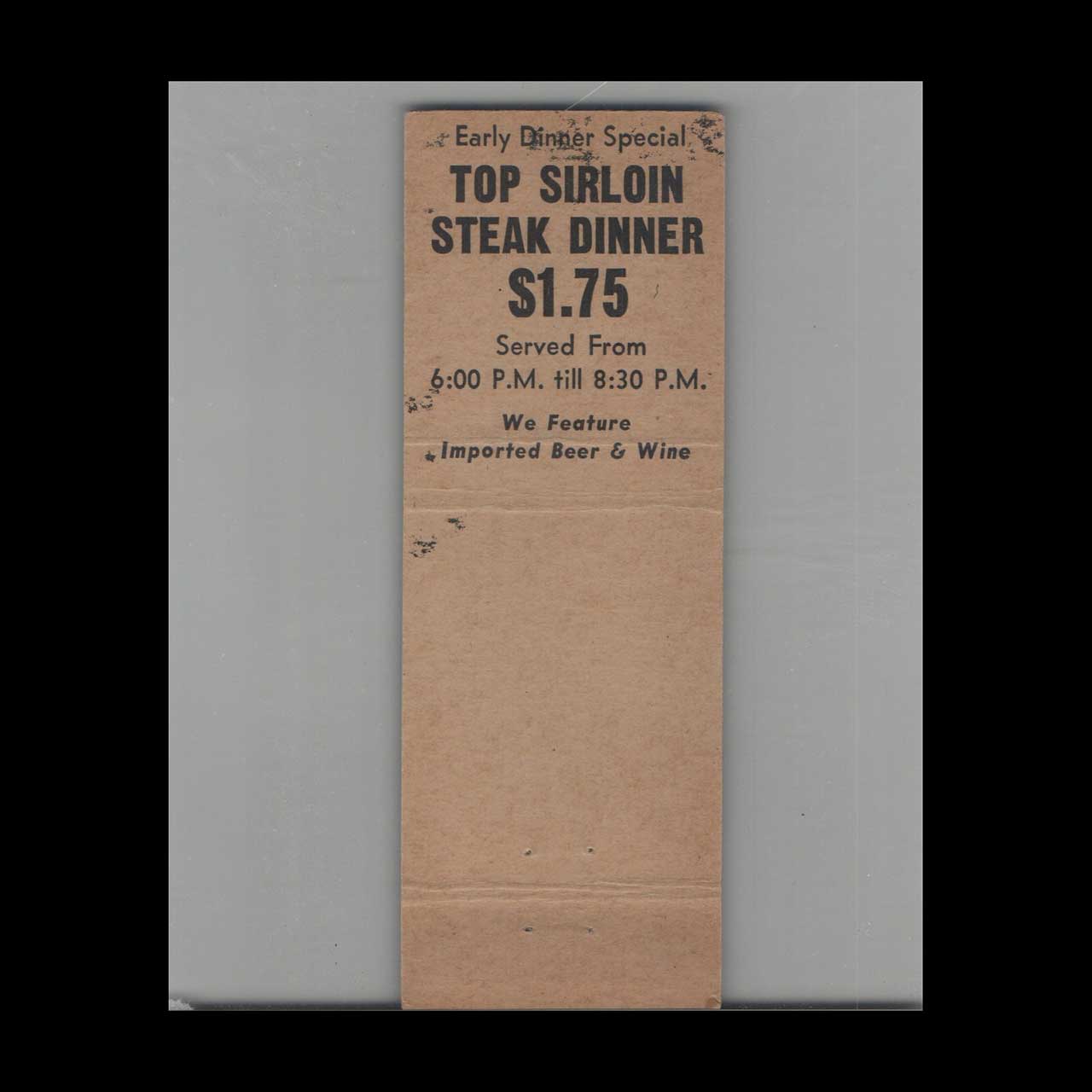 Hofbrau Club German Cooking Matchbook Cover Long Beach Hofbrau Club German Cooking Matchbook Cover Long Beach