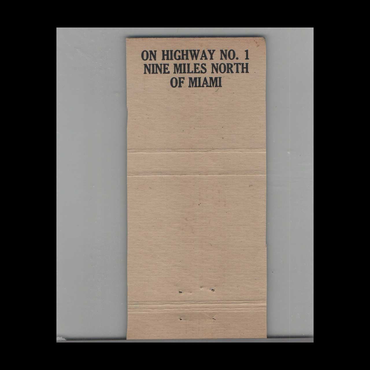 World Famous Hofbrau Haus Hallandale Matchbook Cover World Famous Hofbrau Haus Hallandale Matchbook Cover