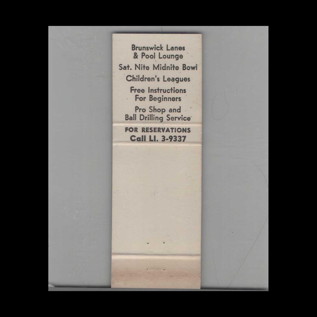 Bowling Hartfield Lanes & Lounge Berkley MI Matchbook Cover Bowling Hartfield Lanes & Lounge Berkley MI Matchbook Cover