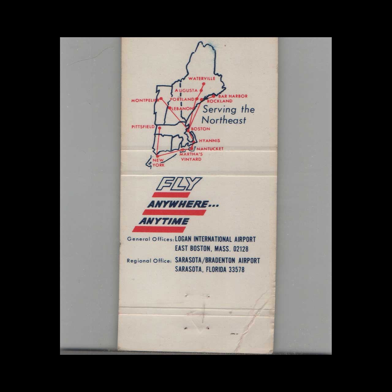 Aviation Executive Airlines Sarasota Matchbook Cover Aviation Executive Airlines Sarasota Matchbook Cover