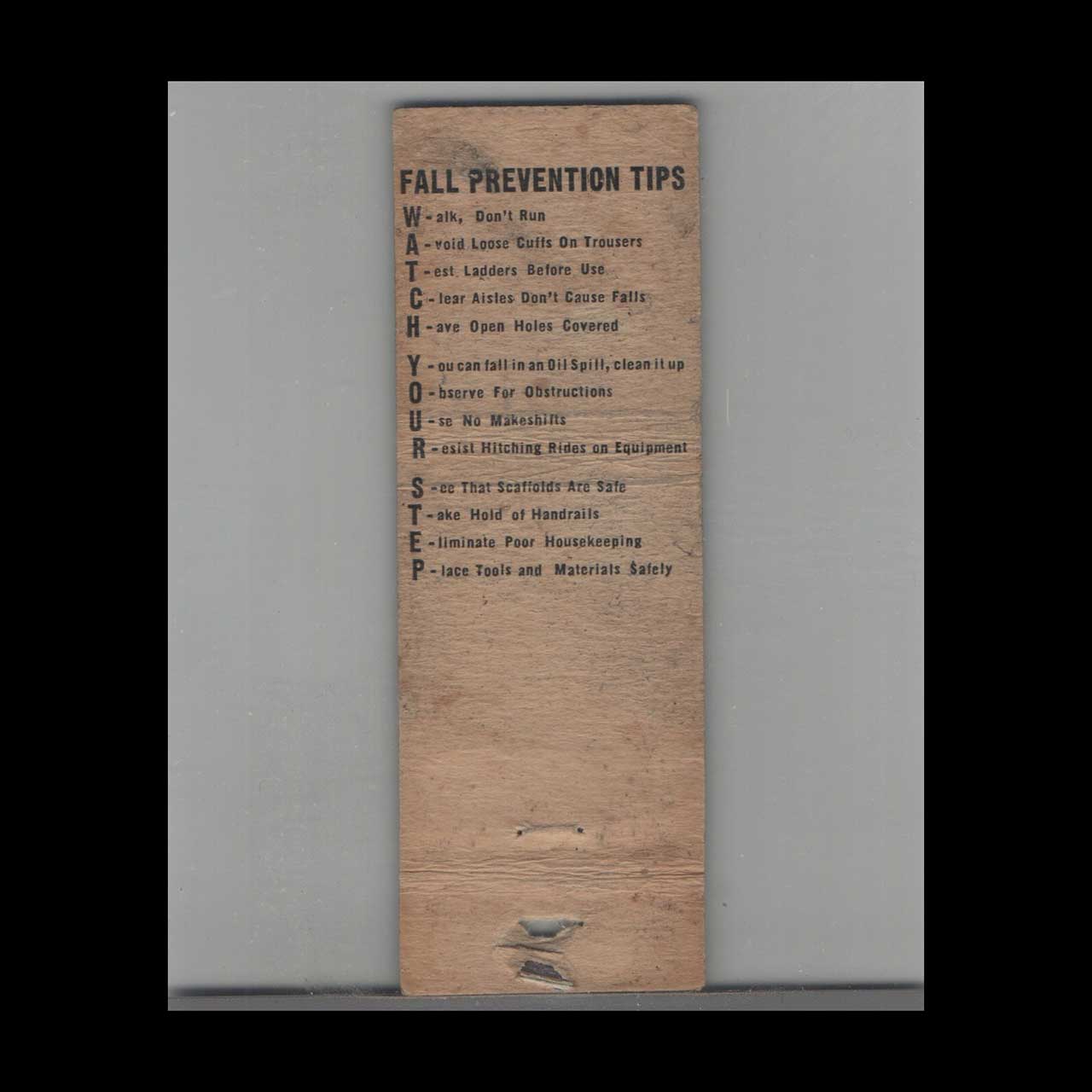 Atlantic Gas Station Matchbook Cover Safety Theme Atlantic Gas Station Matchbook Cover Safety Theme