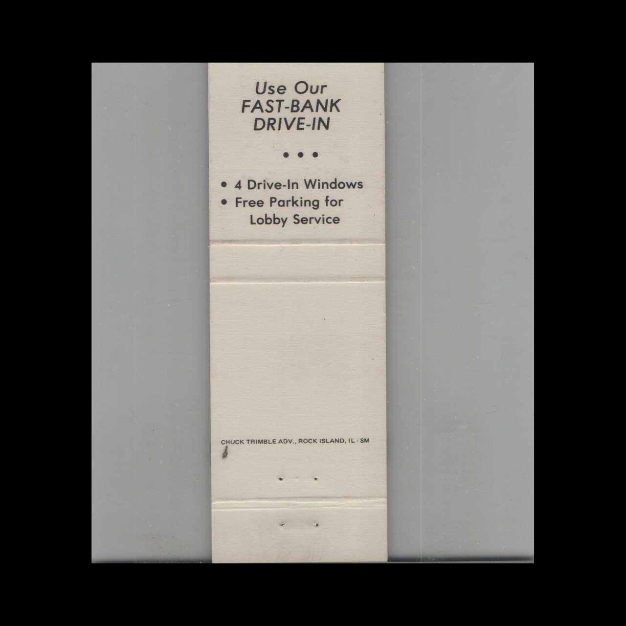 Matchbook Cover Blackhawk State Bank Rock Island IL Matchbook Cover Blackhawk State Bank Rock Island IL